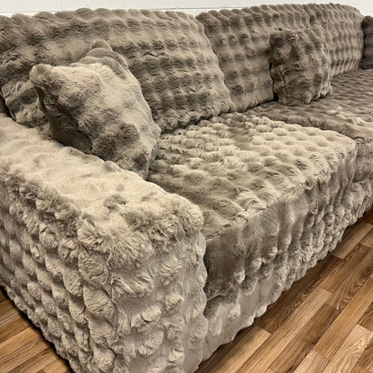 9999 Fluffy Sectional with Chaise - Waffle Cocoa