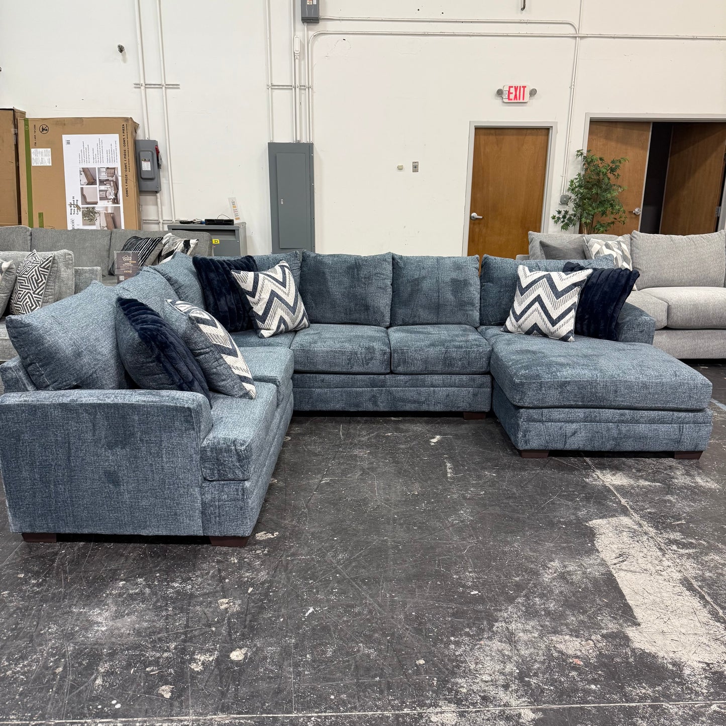 Navy 3-Piece Sectional