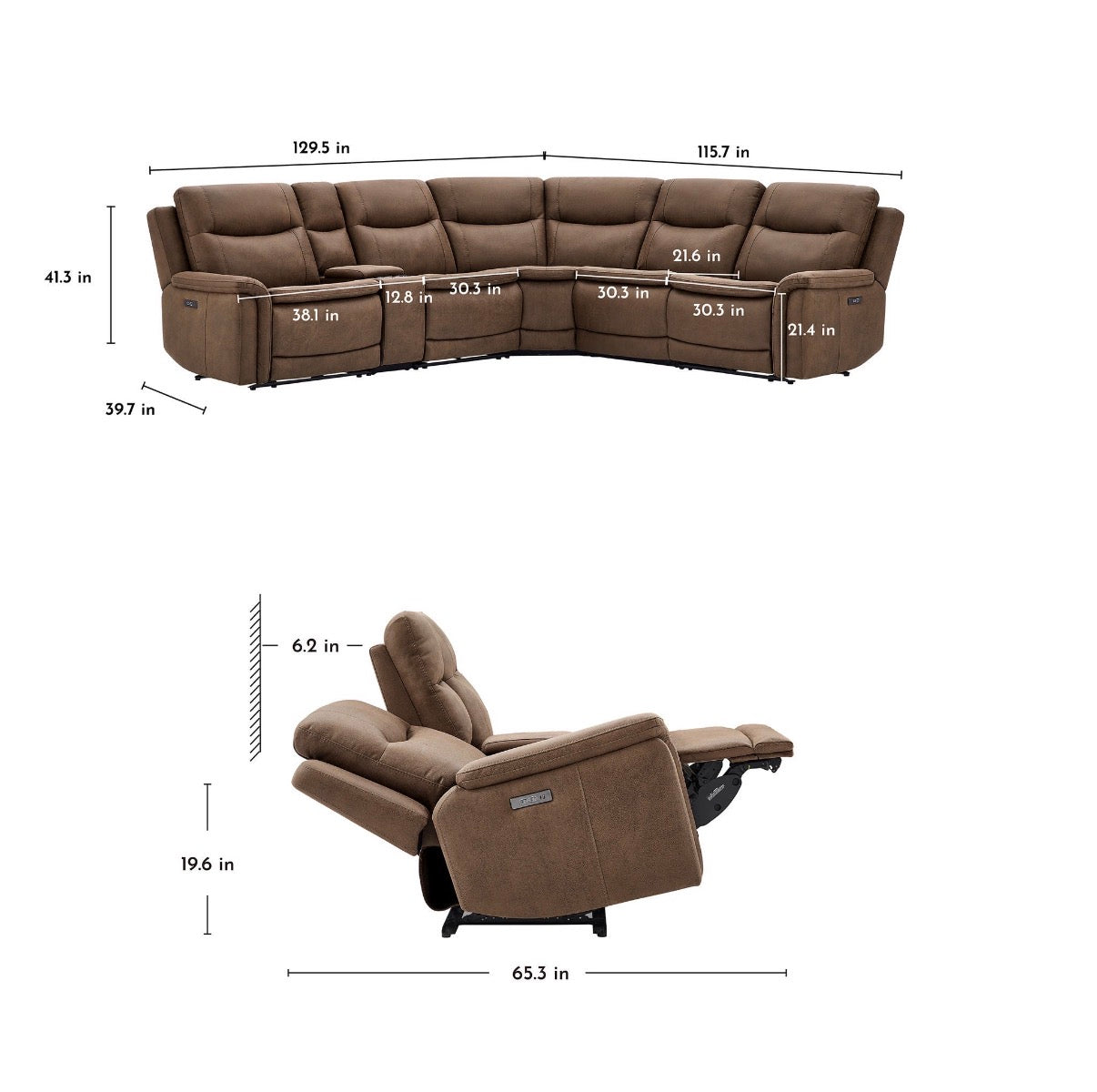 Simms Power Reclining Sectional