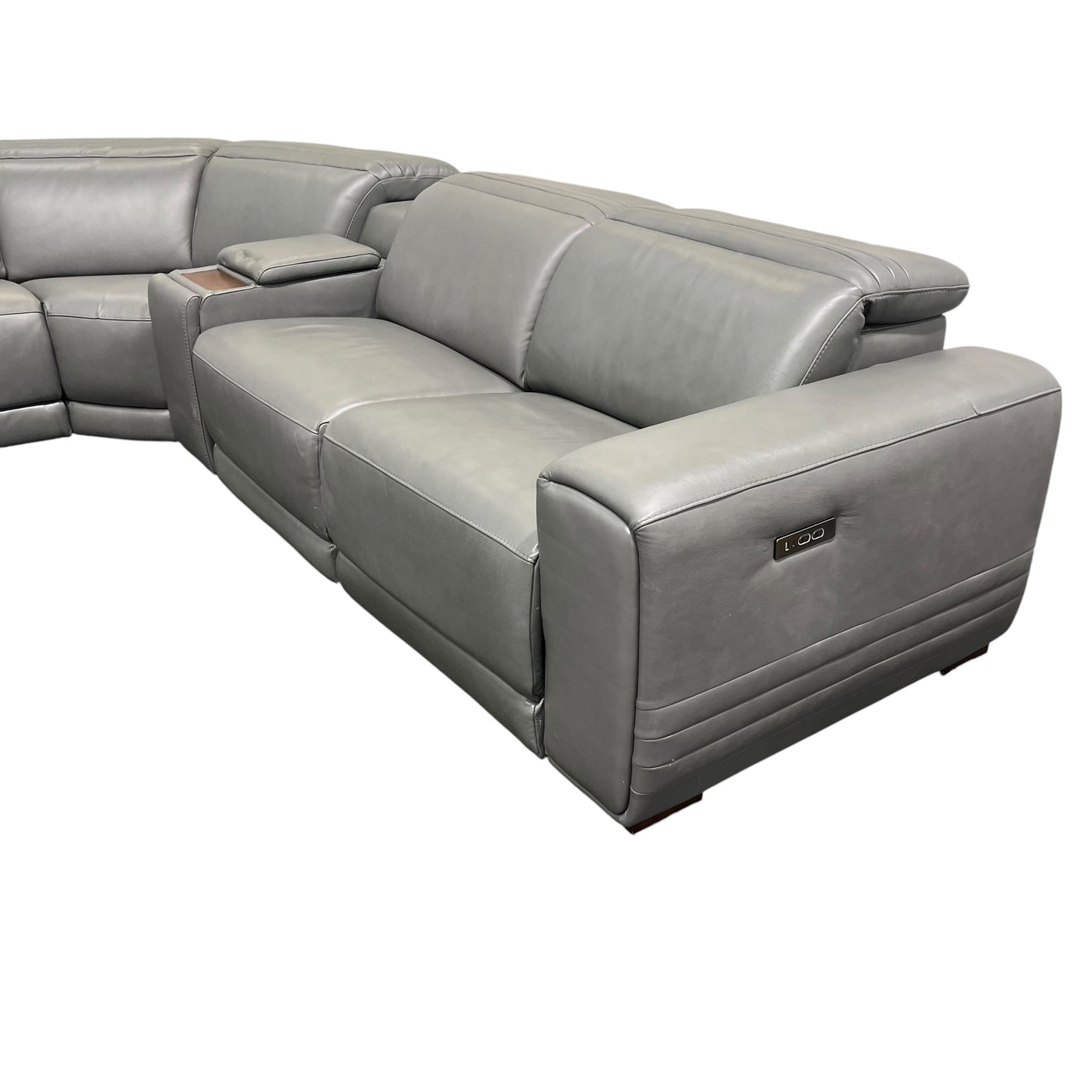 Karson Leather Power Reclining Sectional