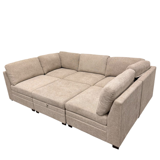 Thomasville Taupe Tisdale 6-Piece Modular Sectional