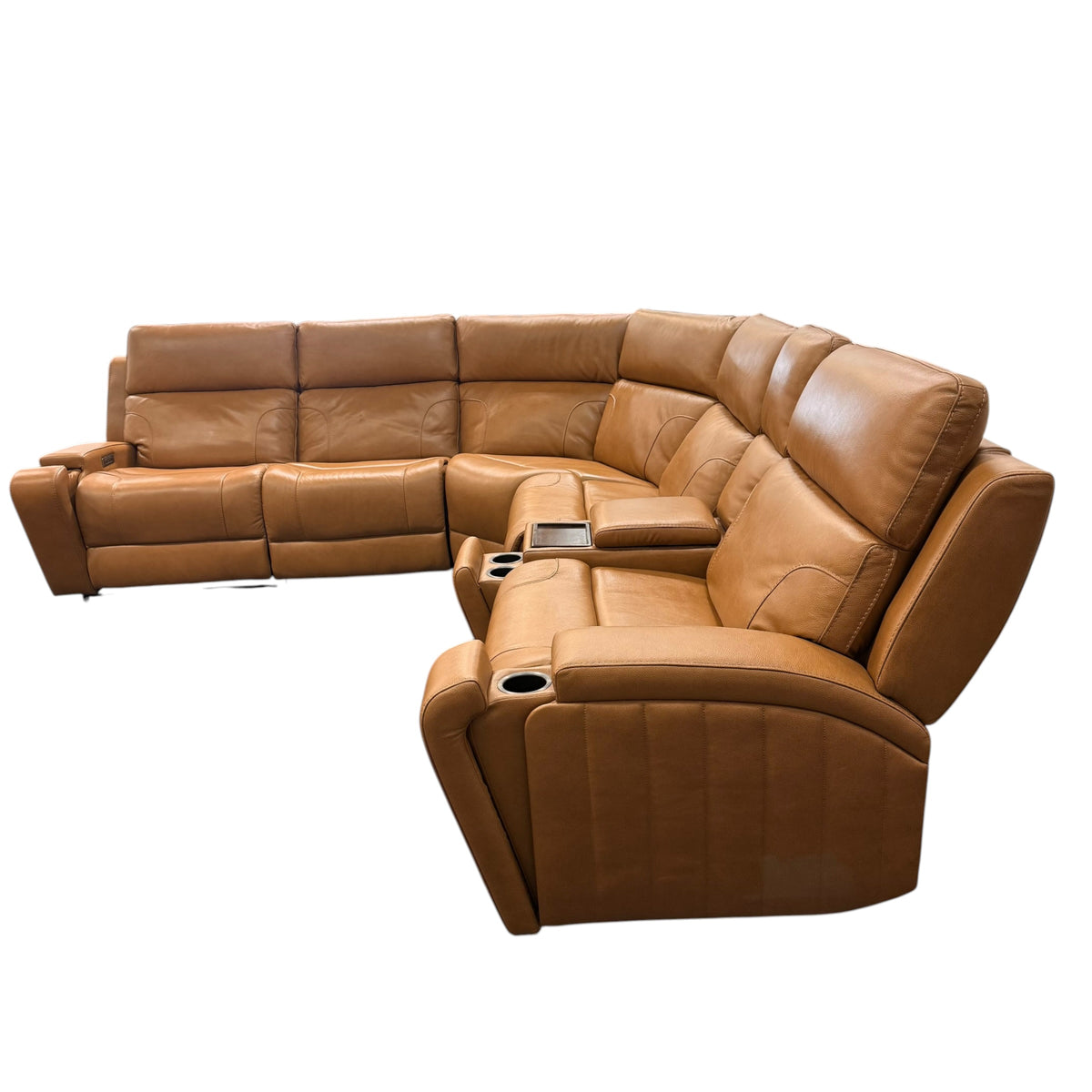 BarcaLounger Rowan Leather Reclining Sectional