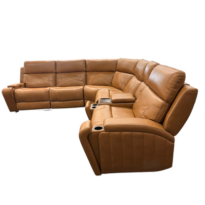 BarcaLounger Rowan Leather Reclining Sectional