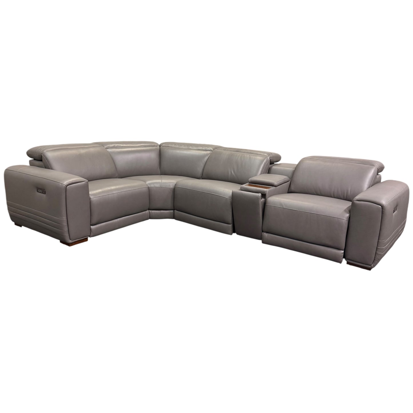 Karson Leather Power Reclining Sectional