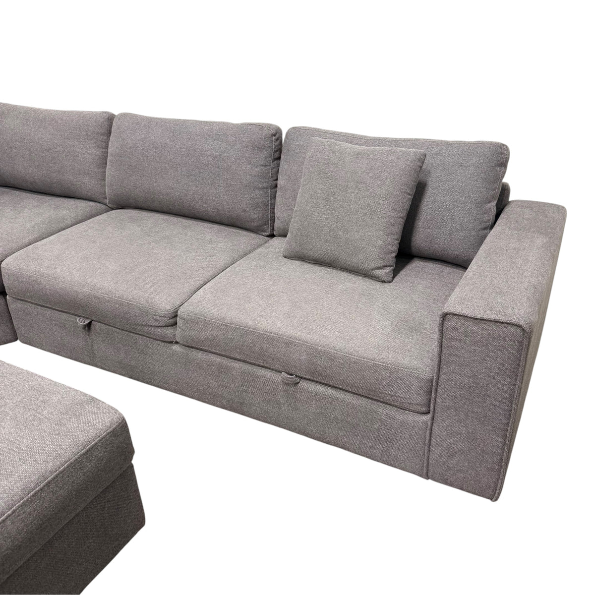 Thomasville Grey Sectional With Ottoman