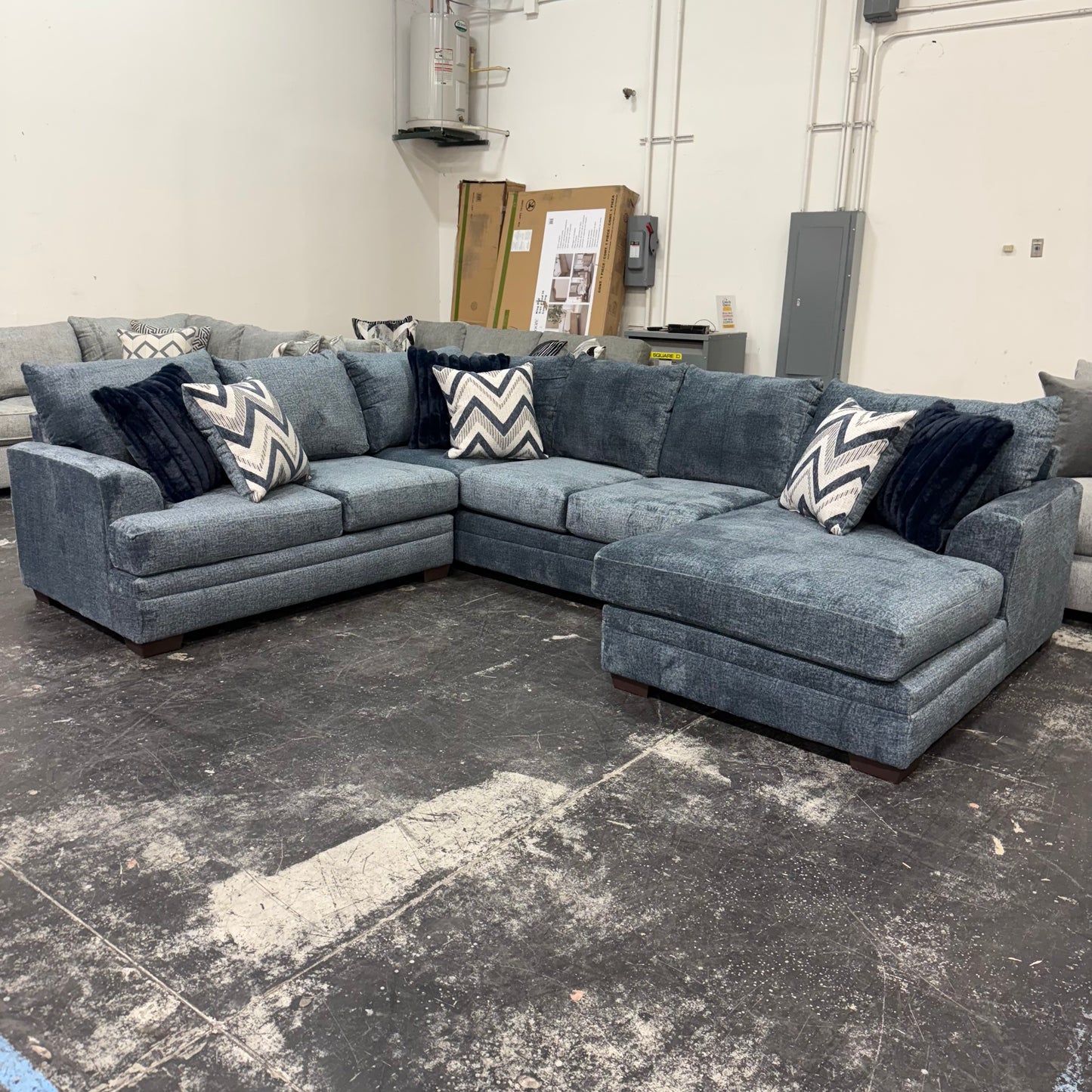 Navy 3-Piece Sectional