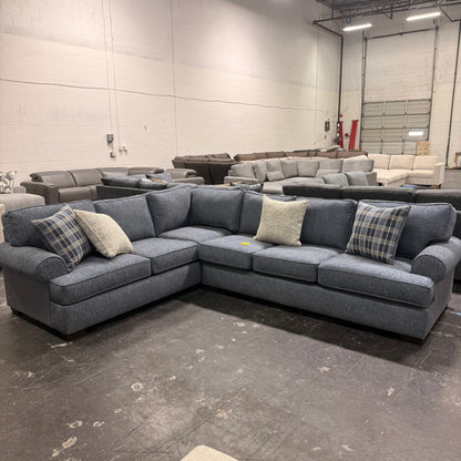 Becker Navy Sectional - NEW