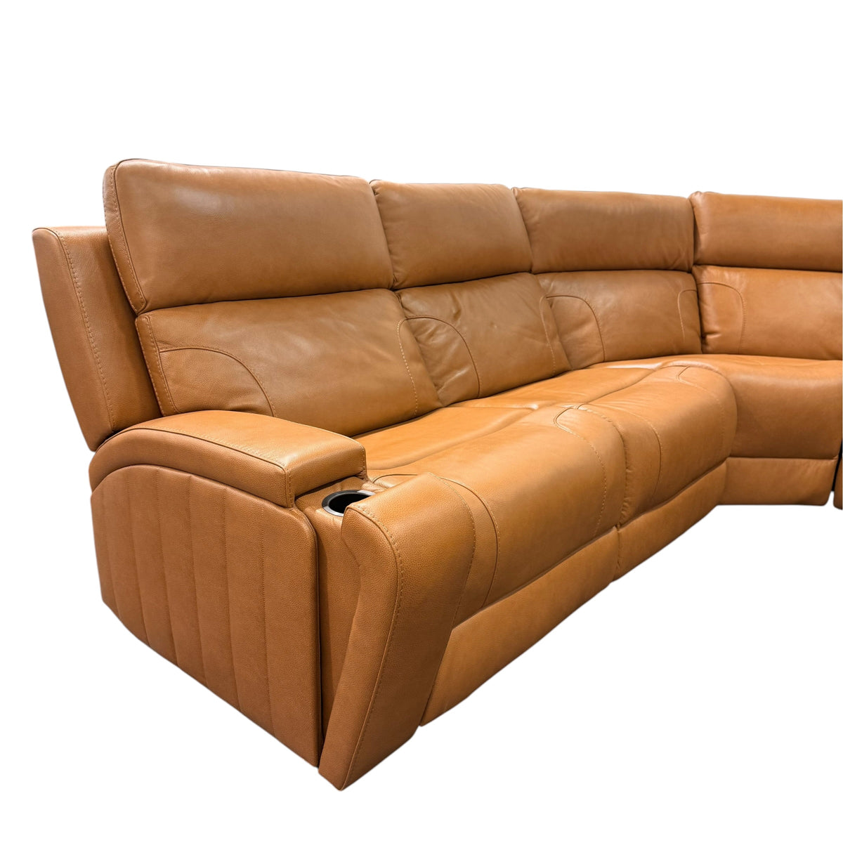 BarcaLounger Rowan Leather Reclining Sectional