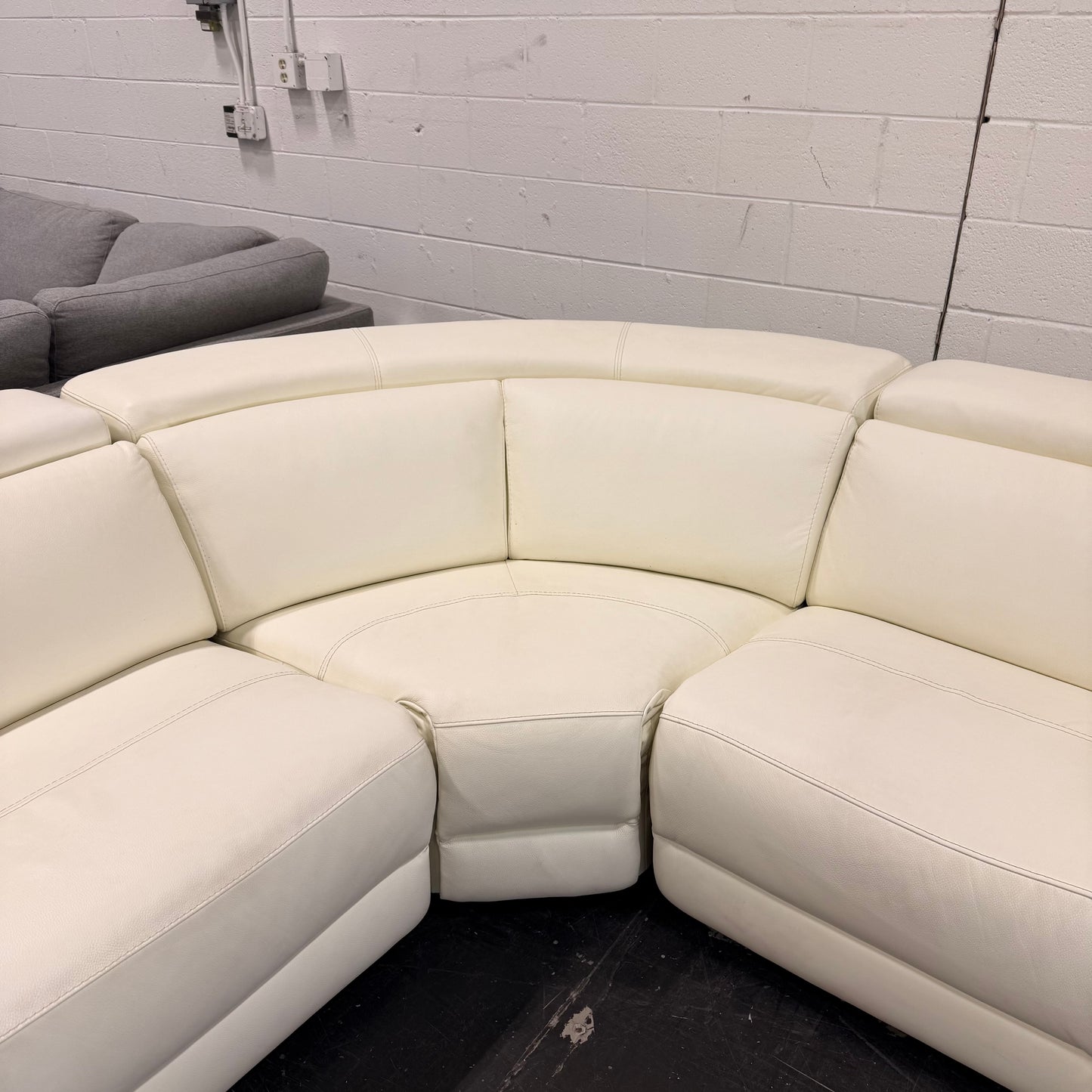Electric Leather Reclining Sectional