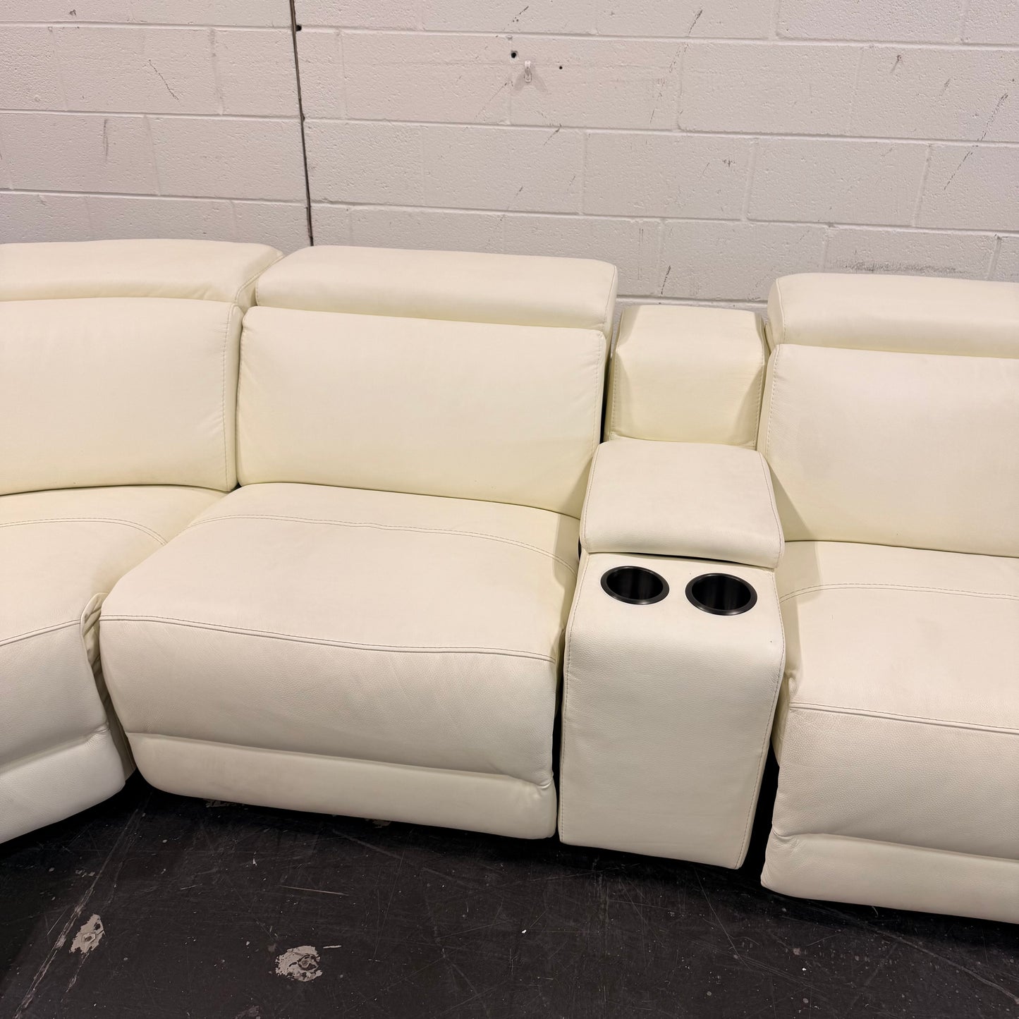 Electric Leather Reclining Sectional