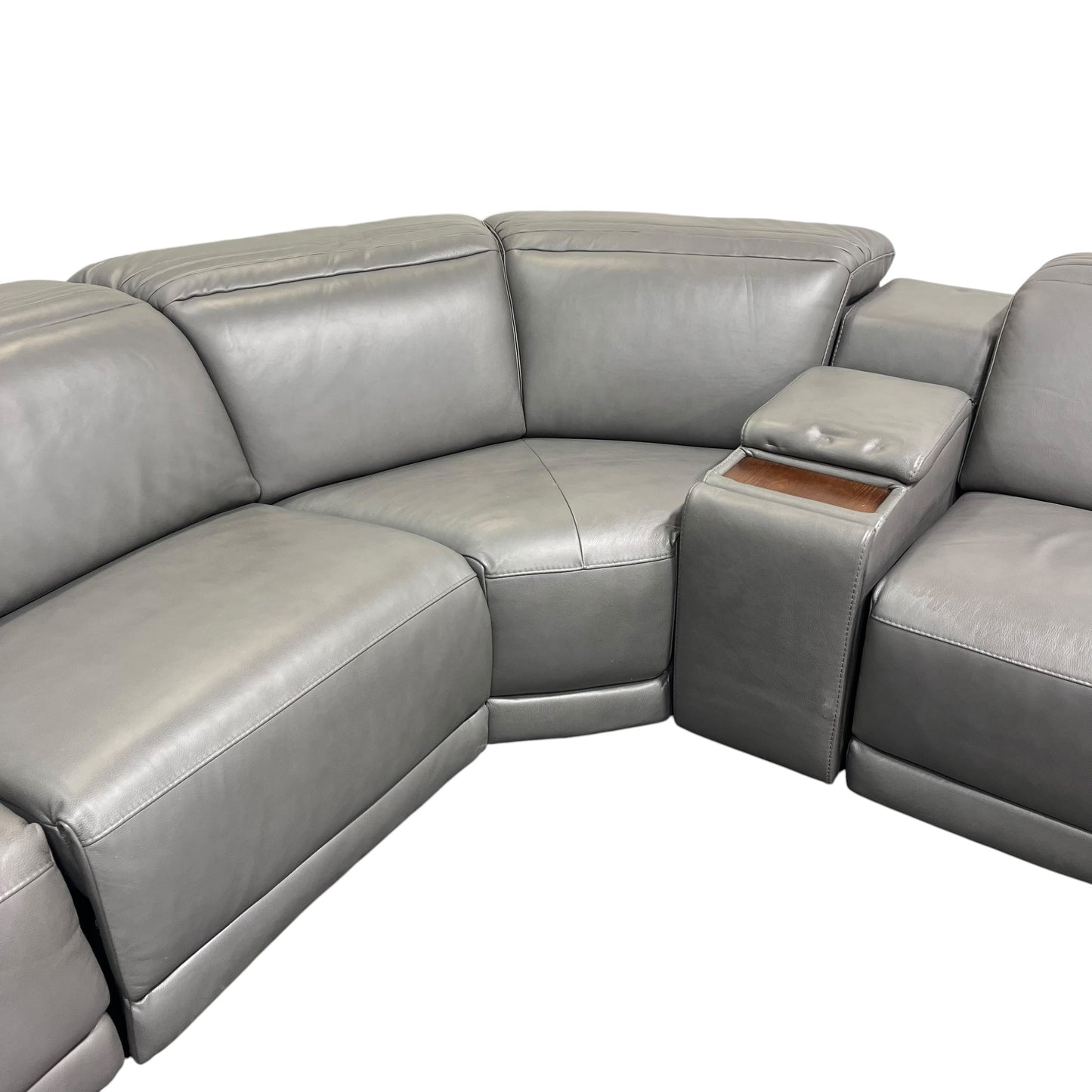 Karson Leather Power Reclining Sectional