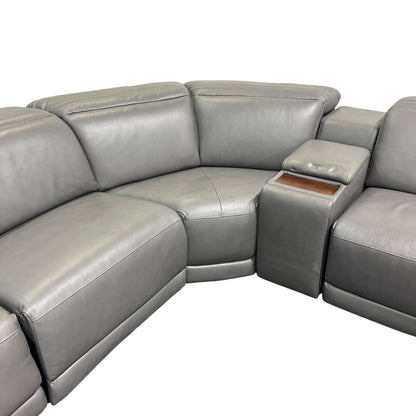 Karson Leather Power Reclining Sectional