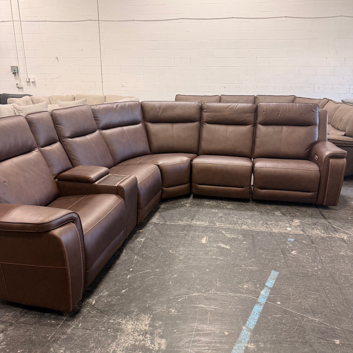 Flexsteel Griffin Leather Reclining Sectional
