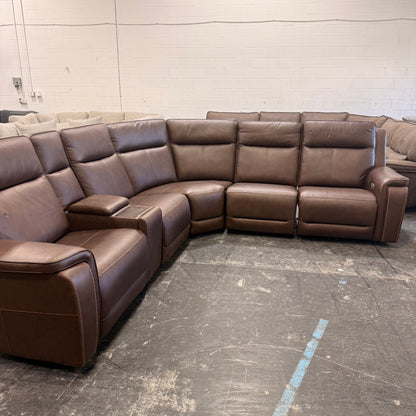 Flexsteel Griffin Leather Reclining Sectional