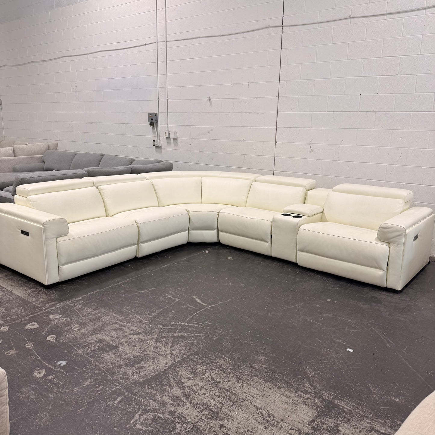 Electric Leather Reclining Sectional