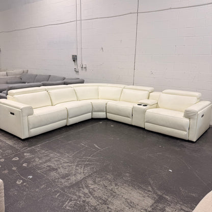 Electric Leather Reclining Sectional