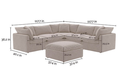 Sydney Taupe Modular Cloud Sectional