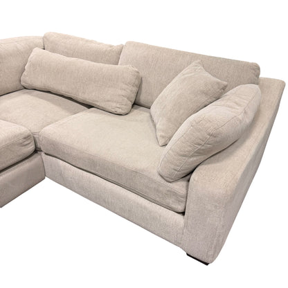 Evelynne Beige Sectional and Ottoman