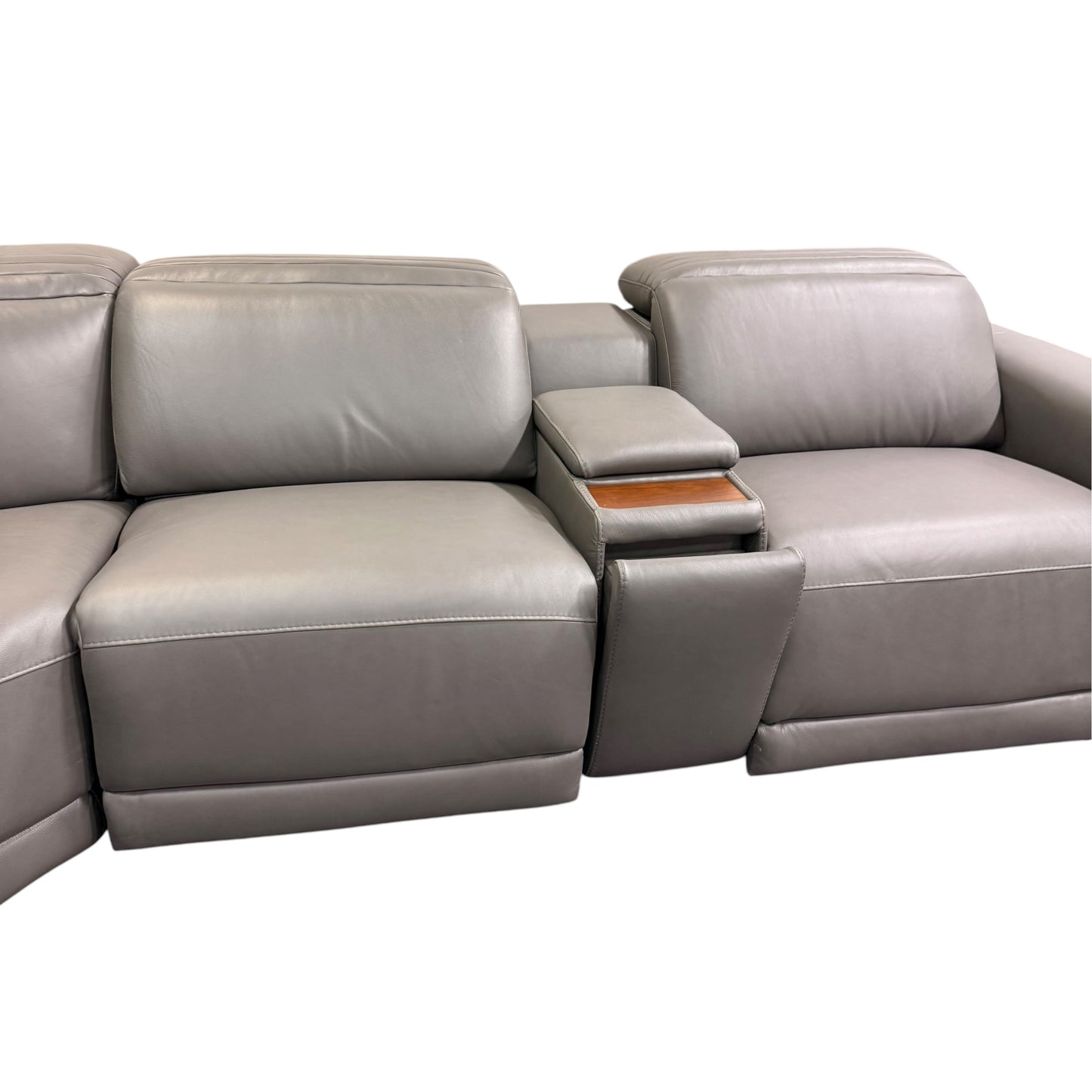 Karson Leather Power Reclining Sectional