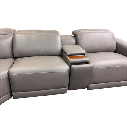 Karson Leather Power Reclining Sectional