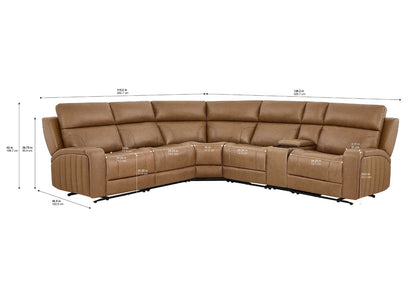 BarcaLounger Rowan Leather Reclining Sectional