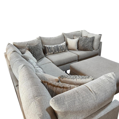 Mercer Modular 5 Piece Sectional in Cream