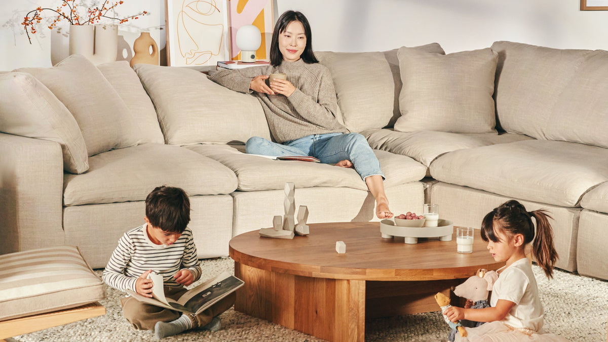 Movie Night 5-piece sectional styled in a room