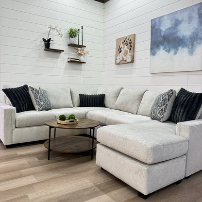 Willet Cream U-Shape Reversible Chaise Sectional