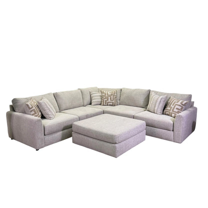 Monroe Modular 5 Piece Sectional In Cream