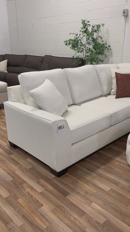 5250 Performance Fabric Sectional with Chaise – Ivory