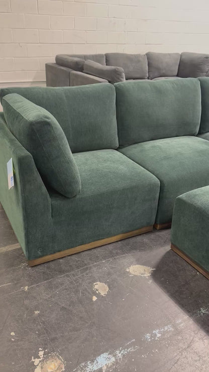 Henredon 6-Piece Modular Sectional Green