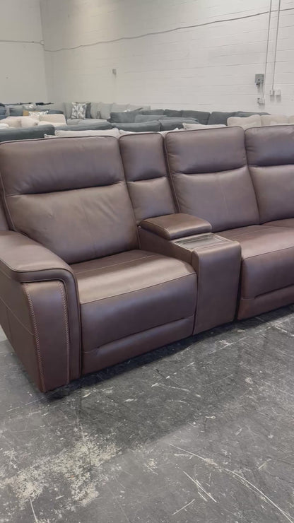 Flexsteel Griffin Leather Reclining Sectional